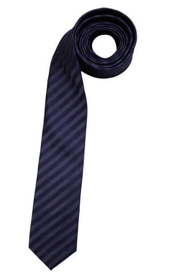 VENTI Krawatte extra lang aus reiner Seide Streifen dunkelblau preisreduziert